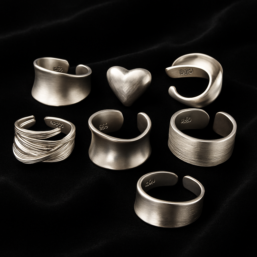 Sculpted Elegance™ Adjustable Ring Set