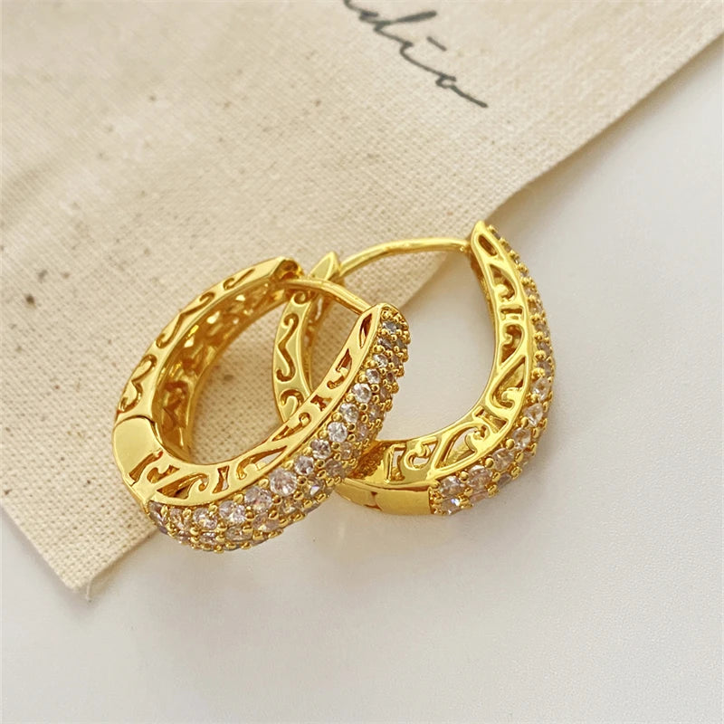 Imperial Glow™ Pavé Hoop Earrings
