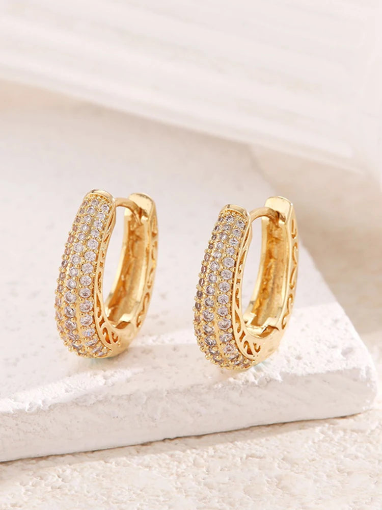 Imperial Glow™ Pavé Hoop Earrings